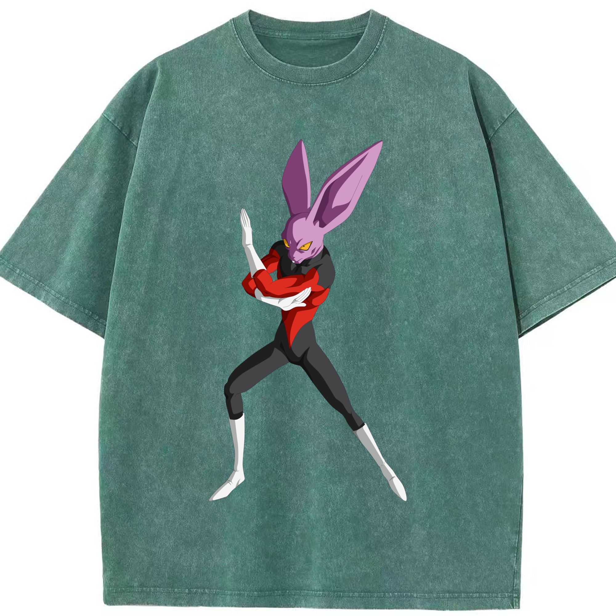（画像用） ドラゴンボール ビルス 破壊神ビルス DRAGON BALL Beerus Birusu 綿100% ヴィンテージ風 半袖Tシャツ（フロントプリント）